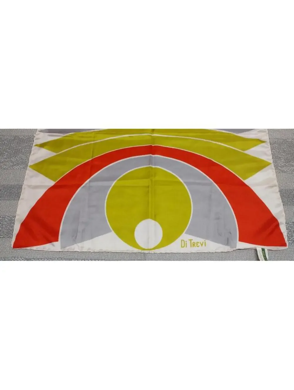 Vintage Mid Century Italy 50s Scarf Di TrEVi Scarf SALLY GEE 1960s Atomic MCM